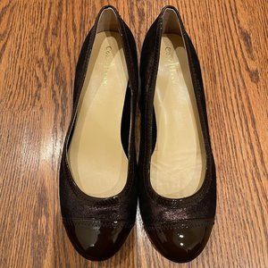 Cole Haan Brown Sparkly Never Worn Wedge Heels